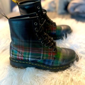 Used doc martens, plaid